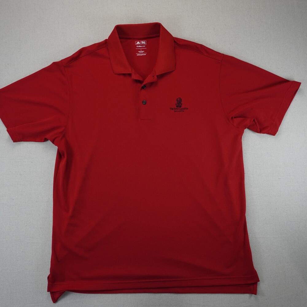 Adidas Climalite Red Polo Ritz Carlton Golf Club Orlando Mens XL